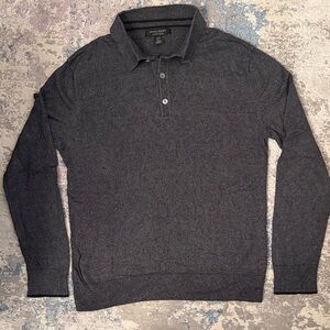 Banana Republic Men’s Luxury Blend Grey Polo Sweater